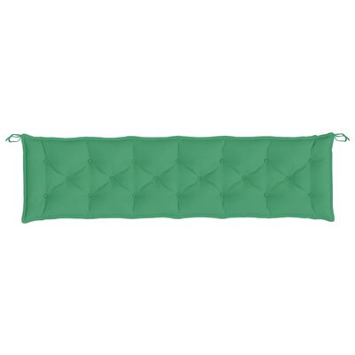 vidaXL Garden Bench Cushions 2pcs Green 78.7"x19.7"x2.8" Oxford Fabric