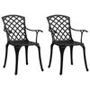 vidaXL Bistro Set Black Cast aluminum Medium Industrial Bistro Set