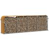 vidaXL Log Holder Wood Look 118.1"x17.7"x39.4" Galvanized Steel