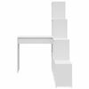 vidaXL Corner Desk White 39.96 x 58.86 x 58.86 in Engineered Wood