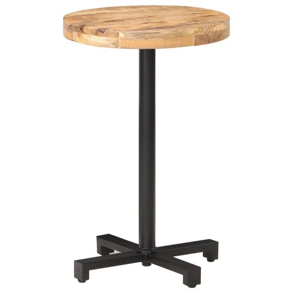 vidaXL Bistro Table Natural Wood Rough Mango Wood Small Durable