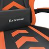 vidaXL Gaming Chair Black and Orange Faux Leather