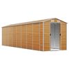 vidaXL Garden Shed Light brown Galvanized steel Large Garden Shed