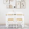 vidaXL Dining Set White Solid pine wood Medium Durable Dining Set