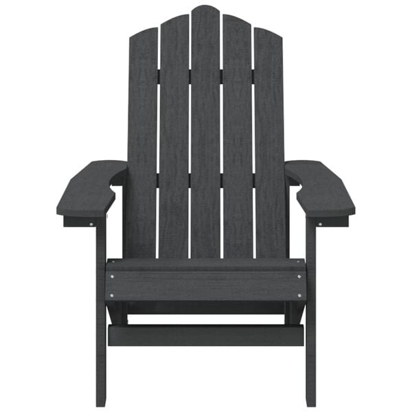 vidaXL Garden Chair Anthracite HDPE (High Density Polyethylene) Standard