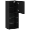 vidaXL TV Cabinet Set Wall-mounted Black Oak 15.94 x 11.81 x 40.16 in
