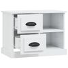 vidaXL Bedside Cabinet High gloss white Engineered wood