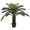 vidaXL Artificial Plant Green and brown Plastic and wood 35.4 in