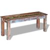 vidaXL Bench Multicolour Solid reclaimed wood Medium Durable