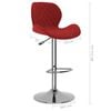 vidaXL Bar Stool Set of 2 Wine Red Chromed steel, velvet (100% polyester)