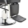 vidaXL Barber Chair Black Faux Leather, Metal Medium