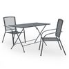vidaXL 3 Piece Patio Dining Set Steel Anthracite