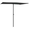 vidaXL Garden Parasol Anthracite Polyester Medium Height-Adjustable