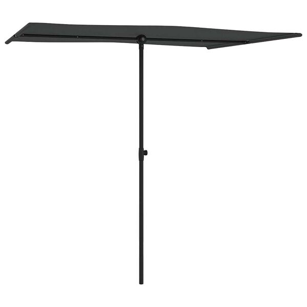 vidaXL Garden Parasol Anthracite Polyester Medium Height-Adjustable
