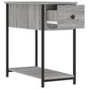 vidaXL Bedside Cabinet Set of 2 Grey Sonoma Engineered wood, iron