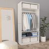 vidaXL Wardrobe High gloss white Engineered wood Compact Wardrobe