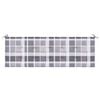 vidaXL Patio Bench Cushion Grey Check Pattern 150x50x1.6 " Oxford Fabric
