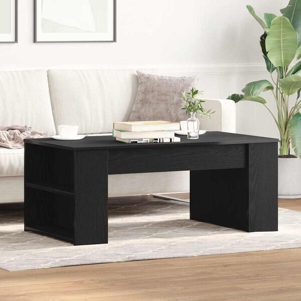 vidaXL Coffee Table Black Oak 40.16 x 21.65 x 16.54 in Engineered Wood