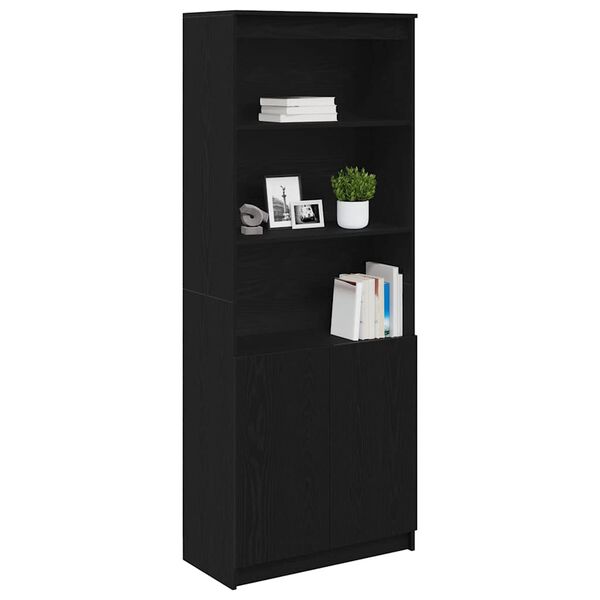 vidaXL Highboard Black oak Engineered wood Tall Highboard Rectangular