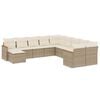 vidaXL Garden Sofa Set Beige Poly Rattan Large Modular Garden Sofa Set