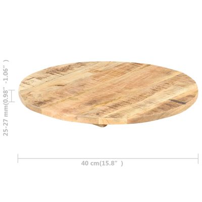 vidaXL Table Top Ø15.7"x(0.98"-1.06") Solid Mango Wood