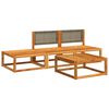 vidaXL Garden Sofa Set Grey Solid Acacia Wood Standard Modular