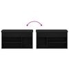 vidaXL Shoe Bench with Storage Black 80 x 30 x 45 cm Engineered wood