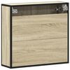 vidaXL Bathroom Mirror Cabinet Sonoma oak Engineered wood, glass, metal
