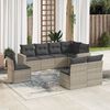 vidaXL Garden Sofa Set Light grey, Dark grey cushions