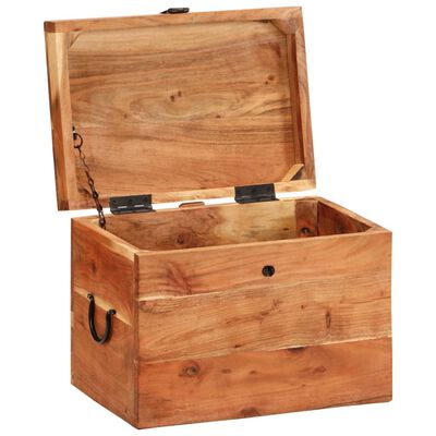 vidaXL Storage Box 15.4"x11"x12.2" Solid Wood Acacia