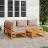 vidaXL Garden Lounge Set Taupe
