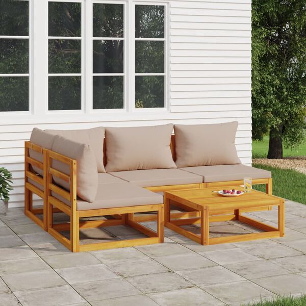 vidaXL Garden Lounge Set Taupe
