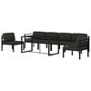 vidaXL Garden Lounge Set Anthracite Aluminum, 100% polyester 7 Piece Set