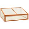 vidaXL Greenhouse Orange Solid firwood with PC board Medium