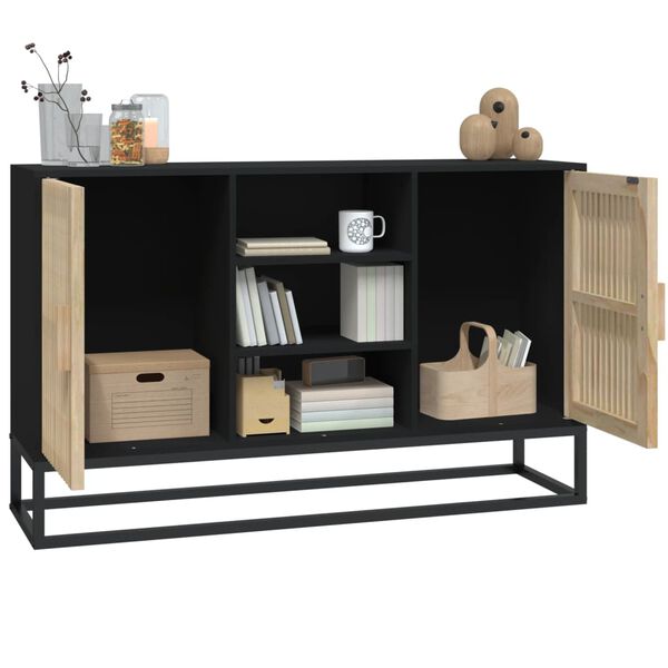 vidaXL Sideboard Black 41.3x11.8x25.6" Engineered Wood