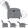 vidaXL Electric Recliner Chair Light grey Polyester, metal, wood Medium