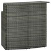 vidaXL Garden Bar Set Grey, Dark Grey PE rattan, powder-coated steel Large