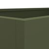 vidaXL Planter Olive Green Cold-rolled Steel Medium Durable Planter
