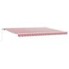 vidaXL Awning Retractable Red 177.17" x 137.80" Polyester and metal