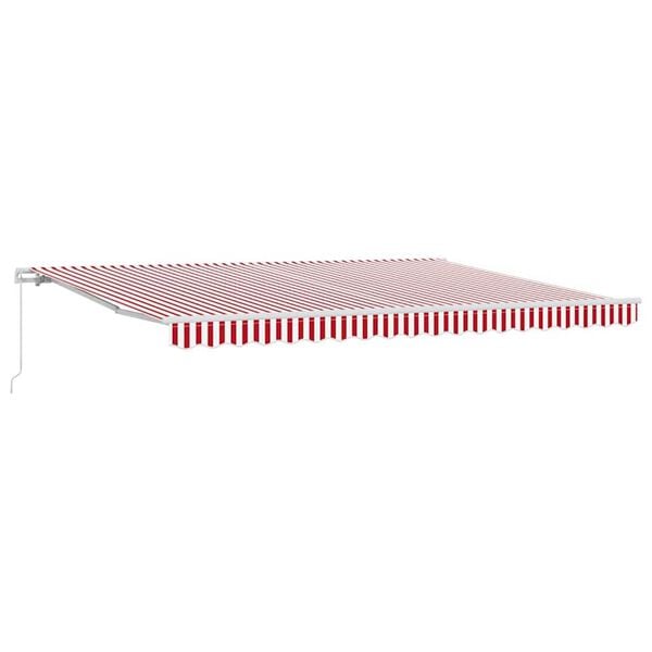 vidaXL Awning Retractable Red 177.17" x 137.80" Polyester and metal