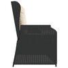 vidaXL Garden Bench Black Poly Rattan