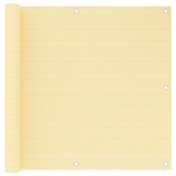 vidaXL Balcony Screen Beige 35.4x196.9" HDPE