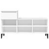 vidaXL Shoe Cabinet White Engineered wood, metal Medium Shoe Cabinet