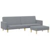 vidaXL Sofa Bed Light Gray