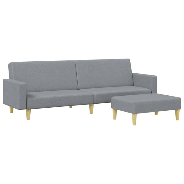 vidaXL Sofa Bed Light Gray