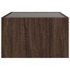 vidaXL Coffee Table Brown Oak Engineered Wood, Glass 27.6x19.7x11.8 in