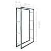 vidaXL Firewood Rack Black 31.5"x9.8"x59.1" Steel