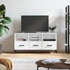 vidaXL TV Cabinet High gloss white Engineered wood, iron Medium