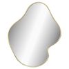 vidaXL Wall Mirror Gold Glass, PVC Medium Wall mounting Wall Mirror