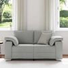 vidaXL Sofa Cloud Grey 62.99 x 30.31 x 32.28 in Fabric